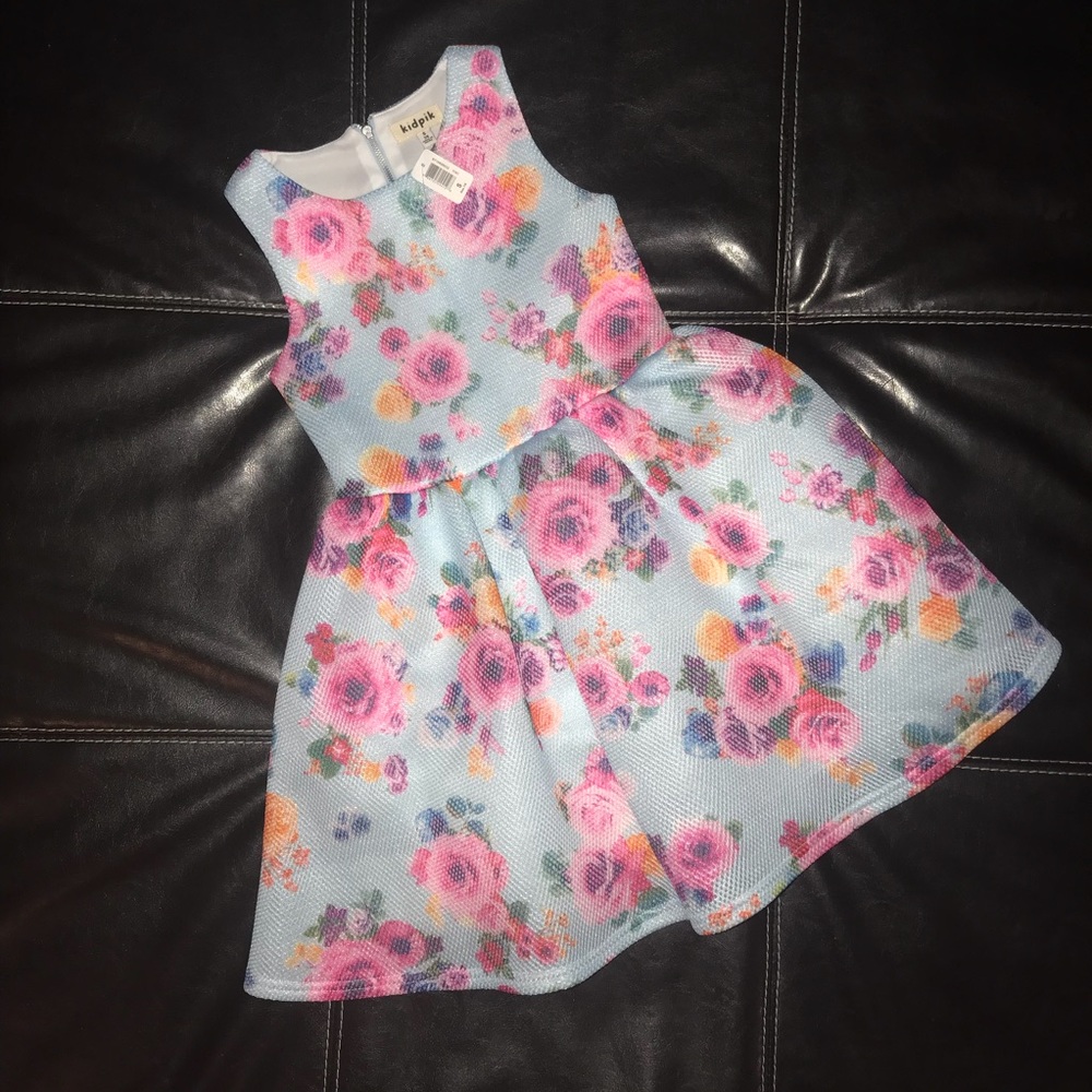 Little Girls Floral Party Dress